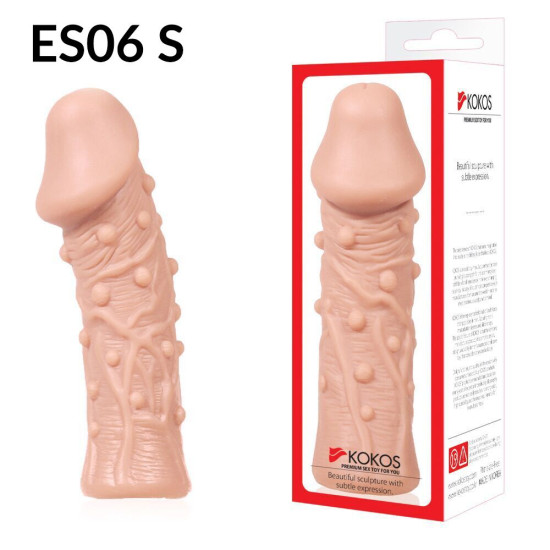 Утолщающая насадка на член со стимулирующим рельефом Kokos Extreme Sleeve ES.06, S