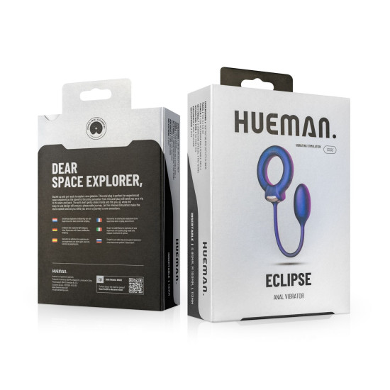 Ерекційне віброкільце з віброяйцем Hueman Eclipse Anal Vibrator