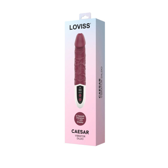 Реалистичный фаллоимитатор с вибрацией, 12 режимов Loviss Caeser Vibrator Dildo