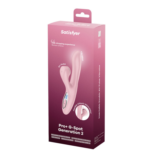 Вакуумный вибратор-кролик, розовый Satisfyer Pro+ G-Spot Generation 2 Pink