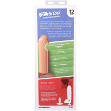 Фаллоимитатор с мошонкой, длина 30.5 см, ванильный Doc Johnson The Realistic Cock ULTRASKYN - 12 Inch Hung with Balls Vanilla