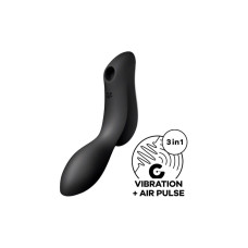 Вакуумний стимулятор з вібрацією, чорний Satisfyer Curvy Trinity 2 Black