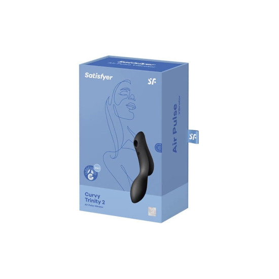 Вакуумный стимулятор с вибрацией, черный Satisfyer Curvy Trinity 2 Black