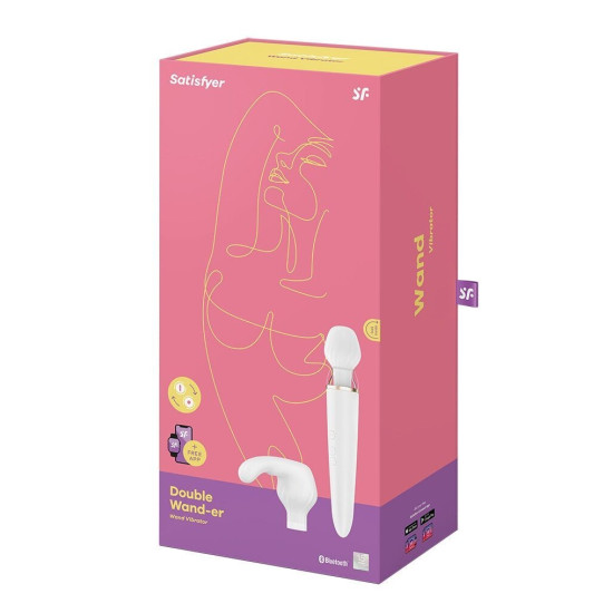 Вібромасажер Wand у формі мікрофона Satisfyer Double Wand-er