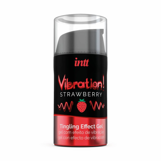 Рідкий вібратор Intt Vibration Strawberry (15 мл) (м'ята упаковка)