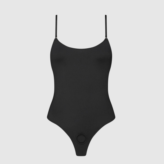 Боді з фіксацією ділдо, чорне Strap-On-Me Harness Body Signature, розмір M