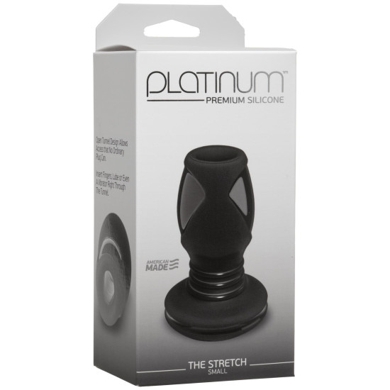 Анальный туннель Doc Johnson Platinum Premium Silicone - The Stretch Small - Black (мятая упаковка!)