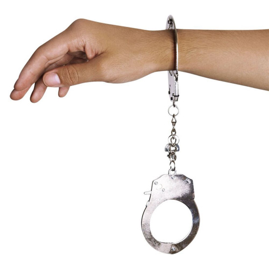 Поліцейські наручники для сексу Adrien Lastic Handcuffs Metallic