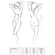 Боді монокіні з відкритими грудьми, чорне Justina Body Black Passion, L/XL