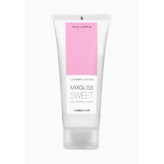 Лубрикант с ароматом жевательной резинки на водной основе MixGliss SWEET BUBBLE GUM, 70 ml