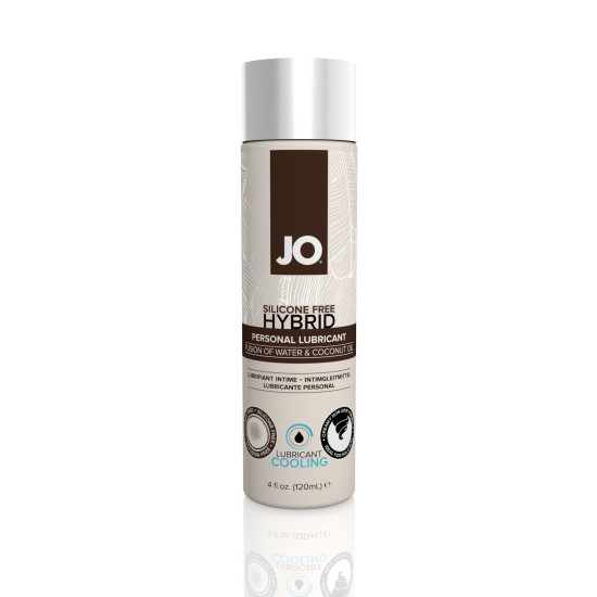 Охлаждающий лубрикант с кокосовым маслом на гибридной основе JO SILICONE FREE HYBRID COOLING, 120 ml