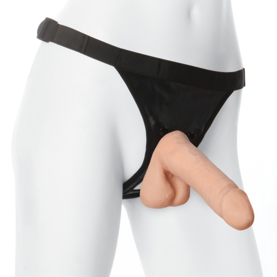 Трусики зі страпоном, діаметр 4,3 см, довжина 18 см Doc Johnson Vac-U-Lock 7 Inch ULTRASKYN Ultra Harness