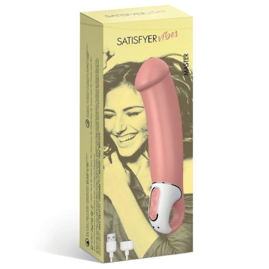 Вібратор потужний з гнучким стволом, литий силікон Satisfyer Vibes Master