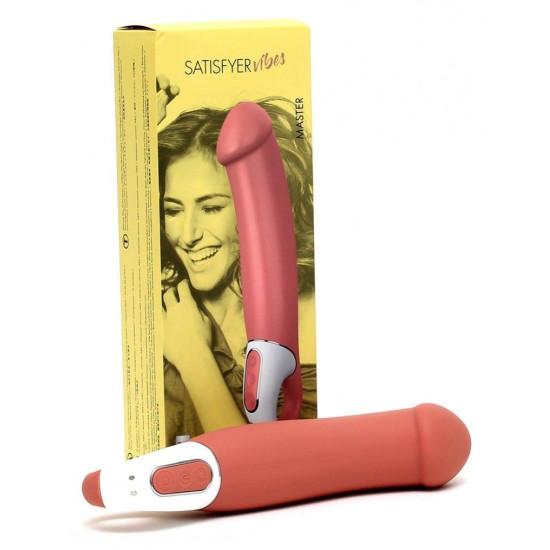 Вібратор потужний з гнучким стволом, литий силікон Satisfyer Vibes Master