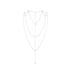 Украшение для тела - цепочка для спины и декольте, серебристая Bijoux Indiscrets Magnifique Back and Cleavage Chain Silver
