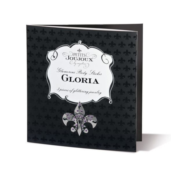 Пэстис из кристаллов (украшение на грудь и вульву), красные Petits Joujoux Gloria Set of 3 Red