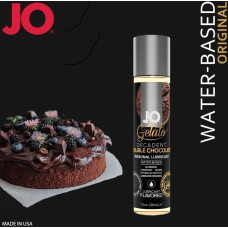 Їстівний лубрикант зі смаком шоколаду на водній основі JO GELATO Double Chocolate, 30 ml