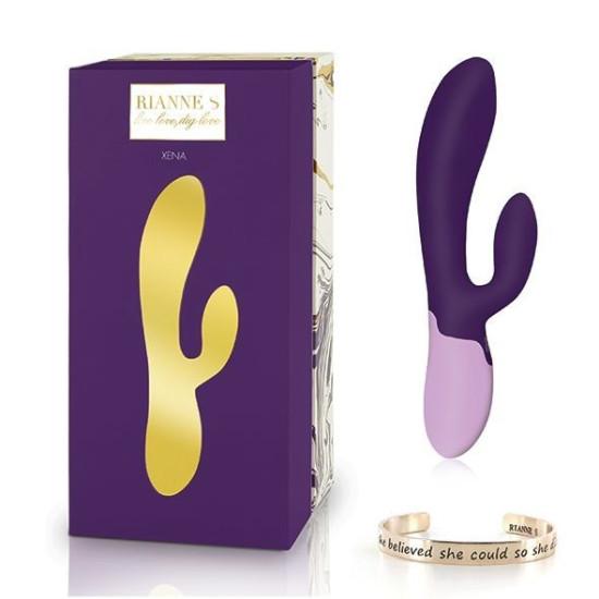Вибратор-кролик, 10 режимов, медицинский силикон, фиолетово-сиреневый Rianne S Xena Purple/Lilac