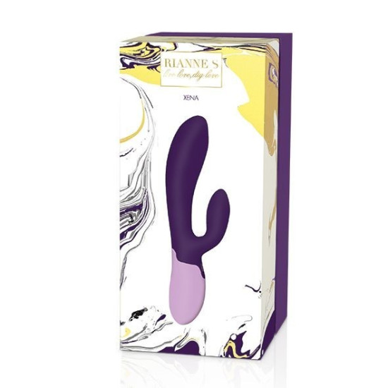 Вибратор-кролик, 10 режимов, медицинский силикон, фиолетово-сиреневый Rianne S Xena Purple/Lilac