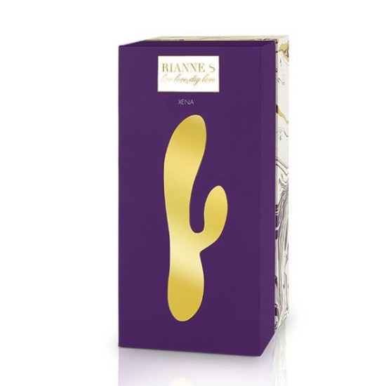 Вибратор-кролик, 10 режимов, медицинский силикон, фиолетово-сиреневый Rianne S Xena Purple/Lilac