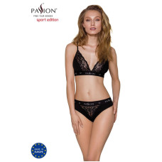 Трусики с широкой резинкой и кружевом, черные Passion PS001 Panties Black, размер M