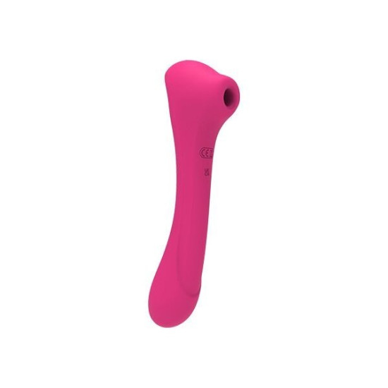 Вібратор і вакуумний кліторальний стимулятор, малиновий Alive New Midnight Quiver MagentaPink