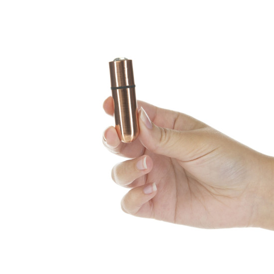 Вібропуля з брелоком і чохлом, довжина 6,35 см, рожево-золота PowerBullet First-Class Bullet 2.5» Rose Gold