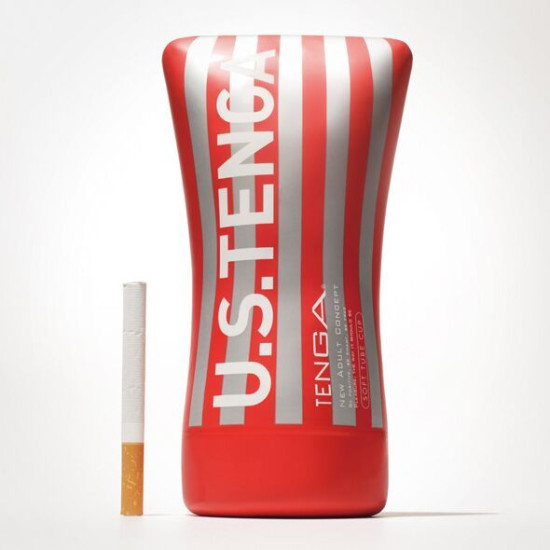 Большой мастурбатор с мягкой сдавливаемой подушечкой Tenga US Soft Tube Cup