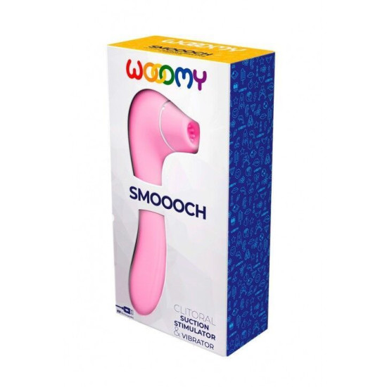 Вакуумний стимулятор з вібрацією, рожевий Wooomy Smoooch Pink