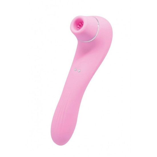 Вакуумний стимулятор з вібрацією, рожевий Wooomy Smoooch Pink