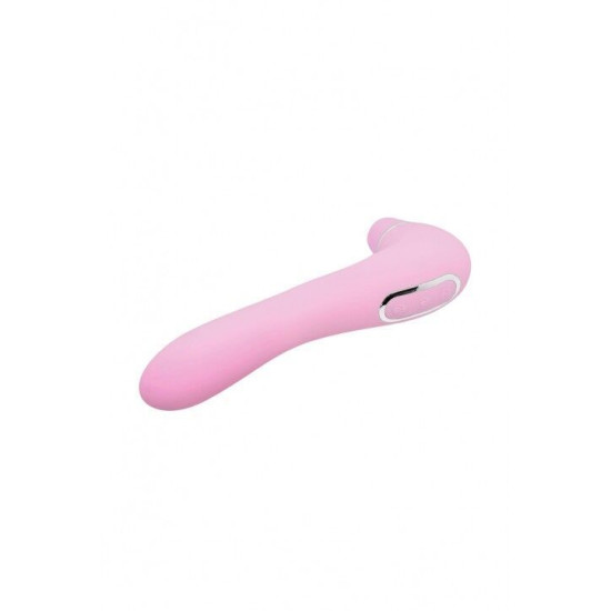 Вакуумний стимулятор з вібрацією, рожевий Wooomy Smoooch Pink