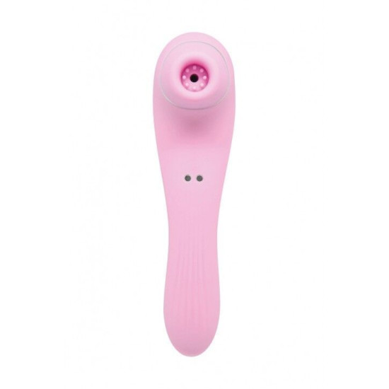 Вакуумний стимулятор з вібрацією, рожевий Wooomy Smoooch Pink
