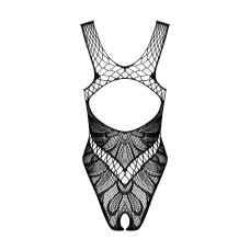 Бодістокінг з вирізами і відкритим доступом, чорний Obsessive B138 Teddy Black, S/M/L