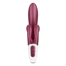 Вібратор-кролик з подвійним відростком і 3 потужними моторами, червоний Satisfyer Touch Me Red