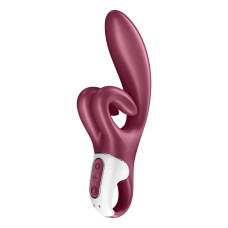 Вібратор-кролик з подвійним відростком і 3 потужними моторами, червоний Satisfyer Touch Me Red
