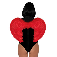Крила диявола з марабу, червоні Leg Avenue Marabou Feather Devil Wings