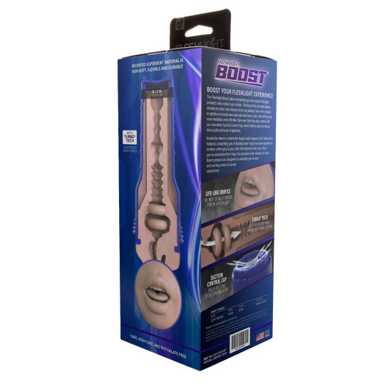 Мастурбатор-ротик з плаваючими кільцями Turbo Tech Fleshlight Boost Blow Light Medium Flesh