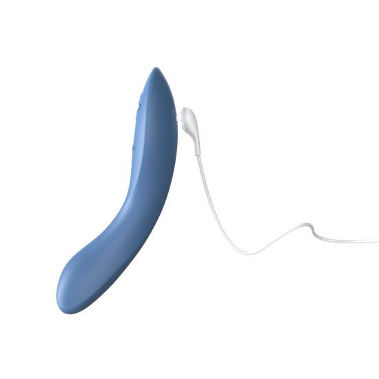 Силиконовый вибратор с изогнутым корпусом и мощной вибрацией, синий We-Vibe Rave 2 Twisted Pleasure Blue