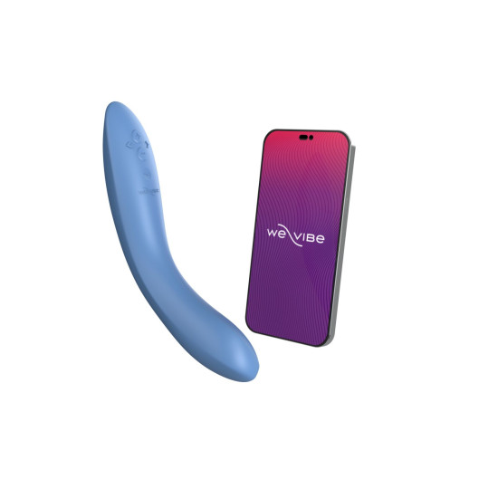 Силиконовый вибратор с изогнутым корпусом и мощной вибрацией, синий We-Vibe Rave 2 Twisted Pleasure Blue