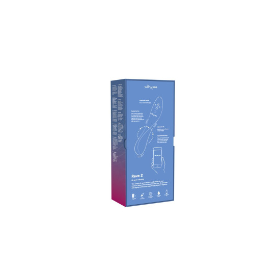 Силиконовый вибратор с изогнутым корпусом и мощной вибрацией, синий We-Vibe Rave 2 Twisted Pleasure Blue