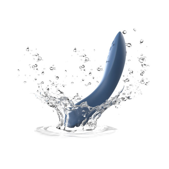 Силиконовый вибратор с изогнутым корпусом и мощной вибрацией, синий We-Vibe Rave 2 Twisted Pleasure Blue