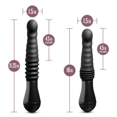Пульсатор з рельєфною поверхнею, чорний Temptasia by Blush Lazarus Thrusting Dildo Black