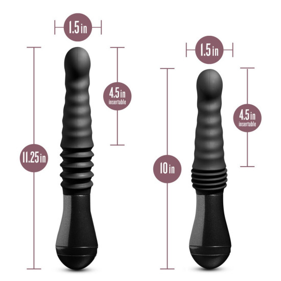 Пульсатор с рельефной поверхностью, чёрный Temptasia by Blush Lazarus Thrusting Dildo Black