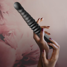 Пульсатор з рельєфною поверхнею, чорний Temptasia by Blush Lazarus Thrusting Dildo Black