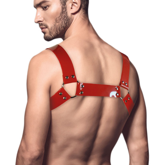 Мужская портупея на грудь, красная Feral Feelings Bulldog Harness Red