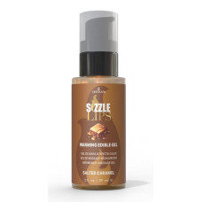 Съедобный согревающий массажный гель со вкусом соленой карамели Sensuva Sizzle Lips Salted Caramel, 59 ml