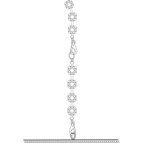 Платье с мокрым эффектом и украшением из стразов Noir Handmade F307 Mirage Wetlook Mini Dress with Jewelry Rhinestone Chain, M