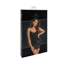 Сукня з мокрим ефектом і прикрасою зі стразів Noir Handmade F307 Mirage Wetlook Mini Dress with Jewelry Rhinestone Chain, M