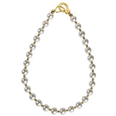 Нашийник з повідцем, перловий Lockink Pearl Collar & Leash Set