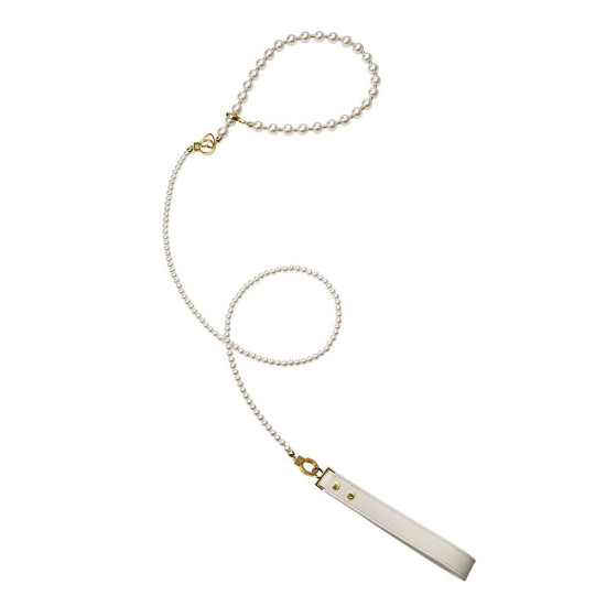 Нашийник з повідцем, перловий Lockink Pearl Collar & Leash Set